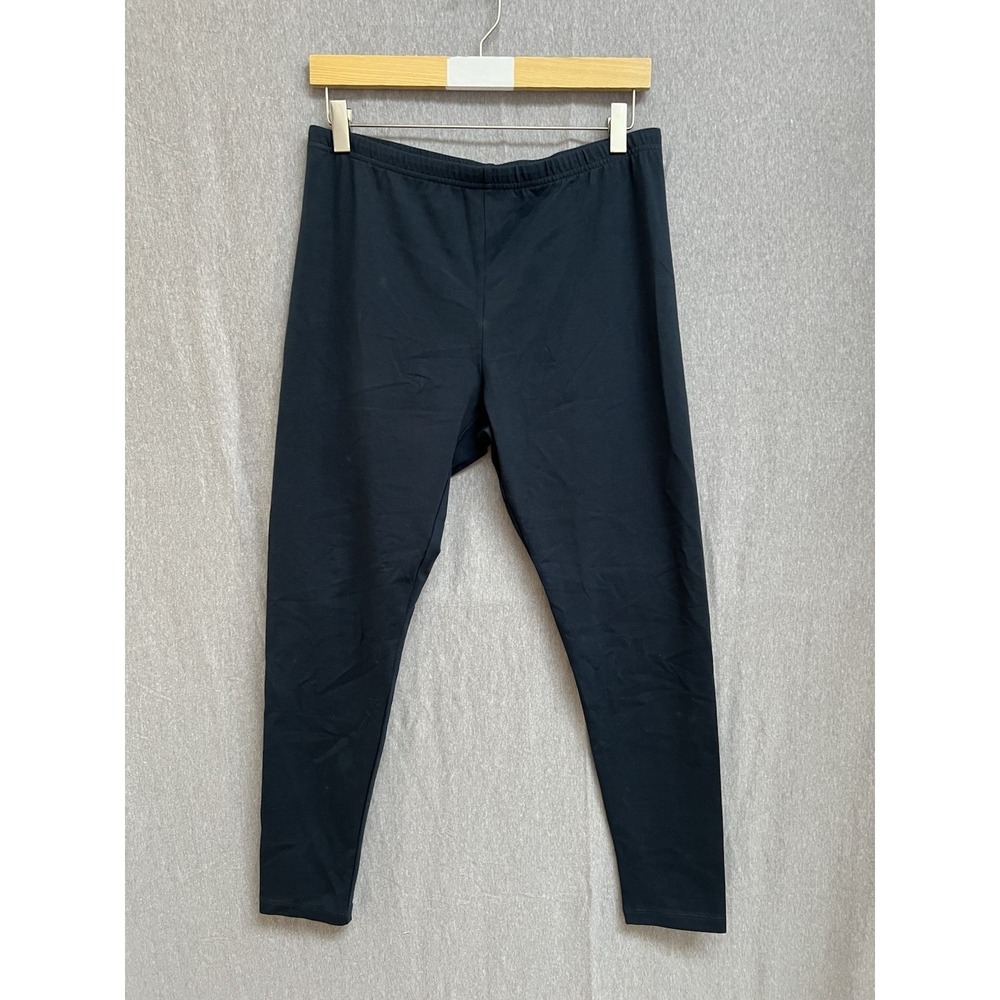 NWT J.Jill Pima Ankle Leggings Sz M Deep Blue Cotton Stretch - Picture 1 of 5